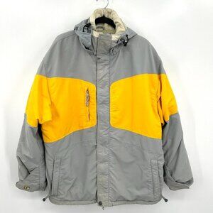 BURTON *FLAWED* Men's Vintage Toast Gray Yellow Snowboard Jacket Size Large